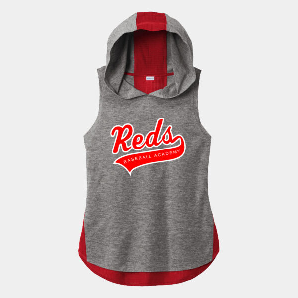 Ladies Tri-Blend Wicking Hoody Tank Thumbnail